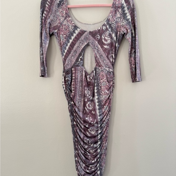 Free People Purple & Gray Stretch Bodycon Dress - Picture 6 of 7